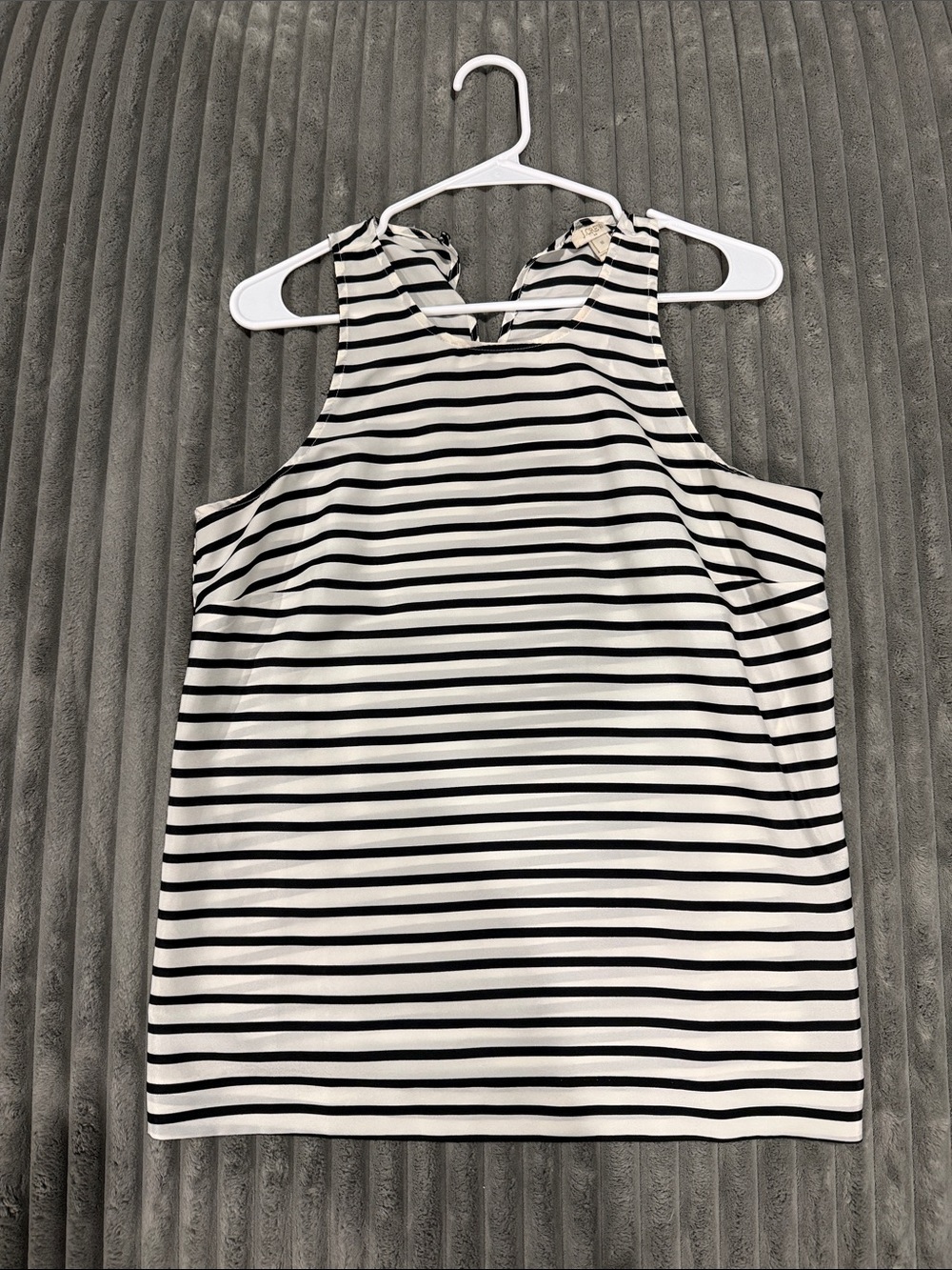 J. Crew Black & White Striped Halter Tank